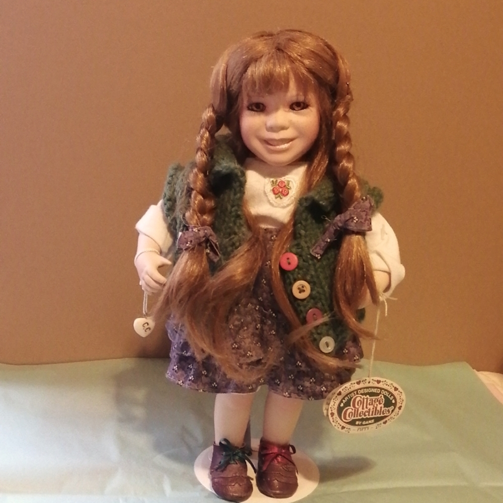 Cottage Collectables authentic Pippi porcelain doll, Pippi Longstocking …